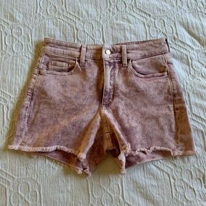 Super Cute High Rise Faded Pink Jean Shorts